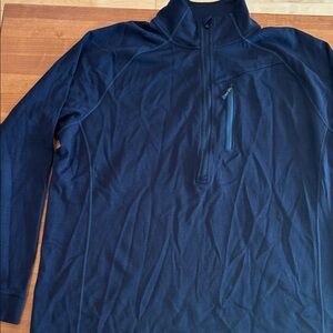 Smartwool Navy Blue Quarter-Zip Pullover
